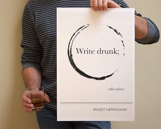 Poster write drunk